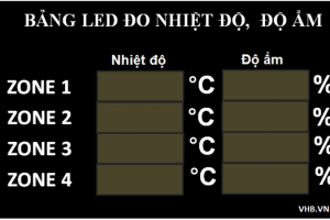 Bảng led đo nhiệt độ 4 vùng
